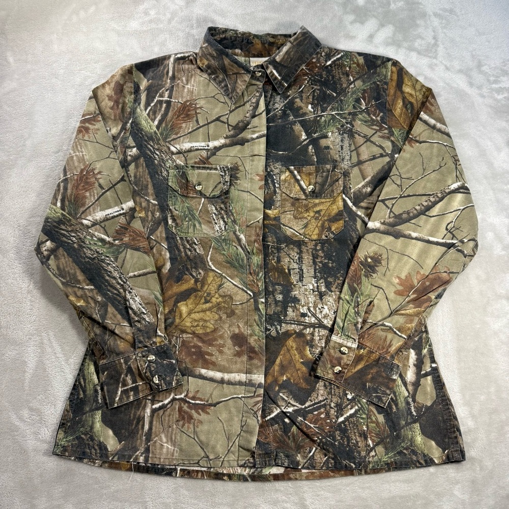 She Safari Hunting Shirt Button Up Long Sleeve Women's Sz XL